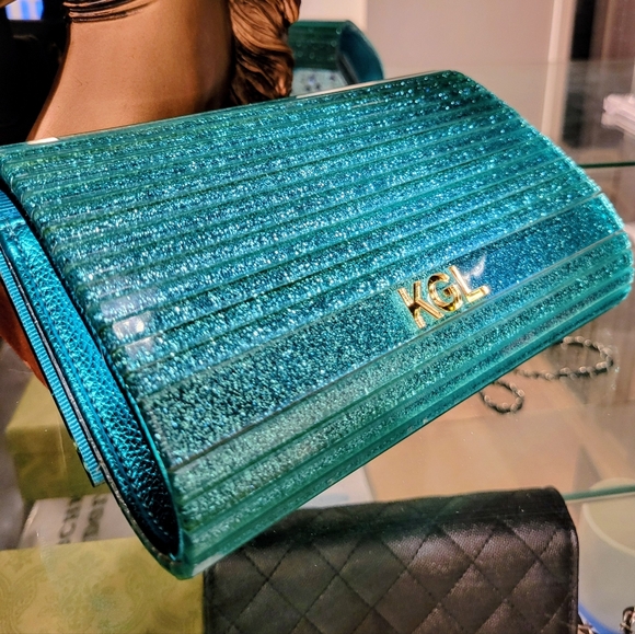 KURT GEIGER LONDON Crystals Embellished Party Envelope Clutch/Crossbody - Picture 4 of 13